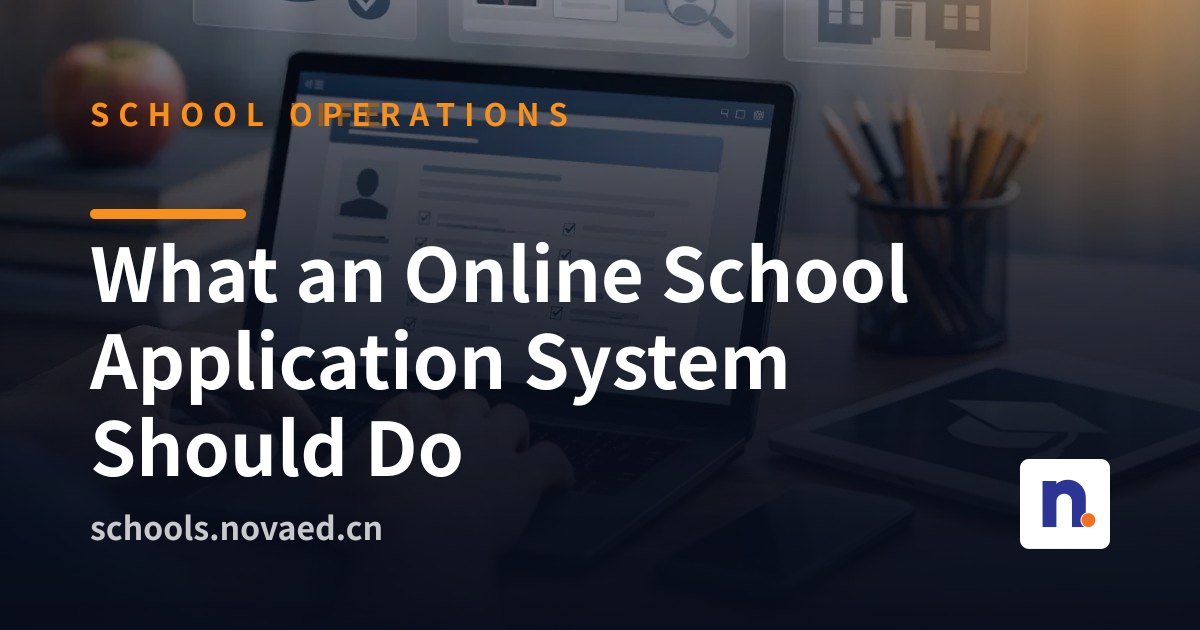NovaEd - A clean, modern dashboard showing a unified family profile with inquiry history, application status, documents, and next steps across admissions, enrollment, and finance teams.
